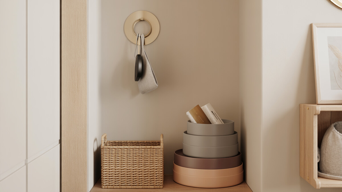Minimalist storage solutions from Livüle — nesting trays, magnetic key holder and jute basket under $50