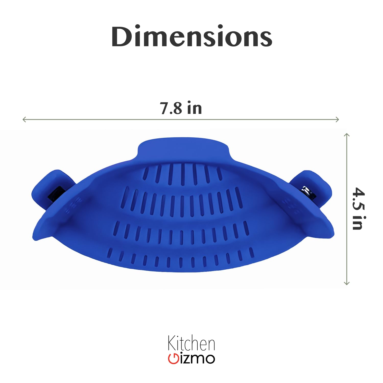 Kitchen Gizmo Snap N' Strain - Silicone Pasta Strainer Clip-On for Pots and Pans - Heat Resistant Colander for Vegetables and Noodles - Kitchen Gadgets for Cooking - Space-Saving Design - Gray